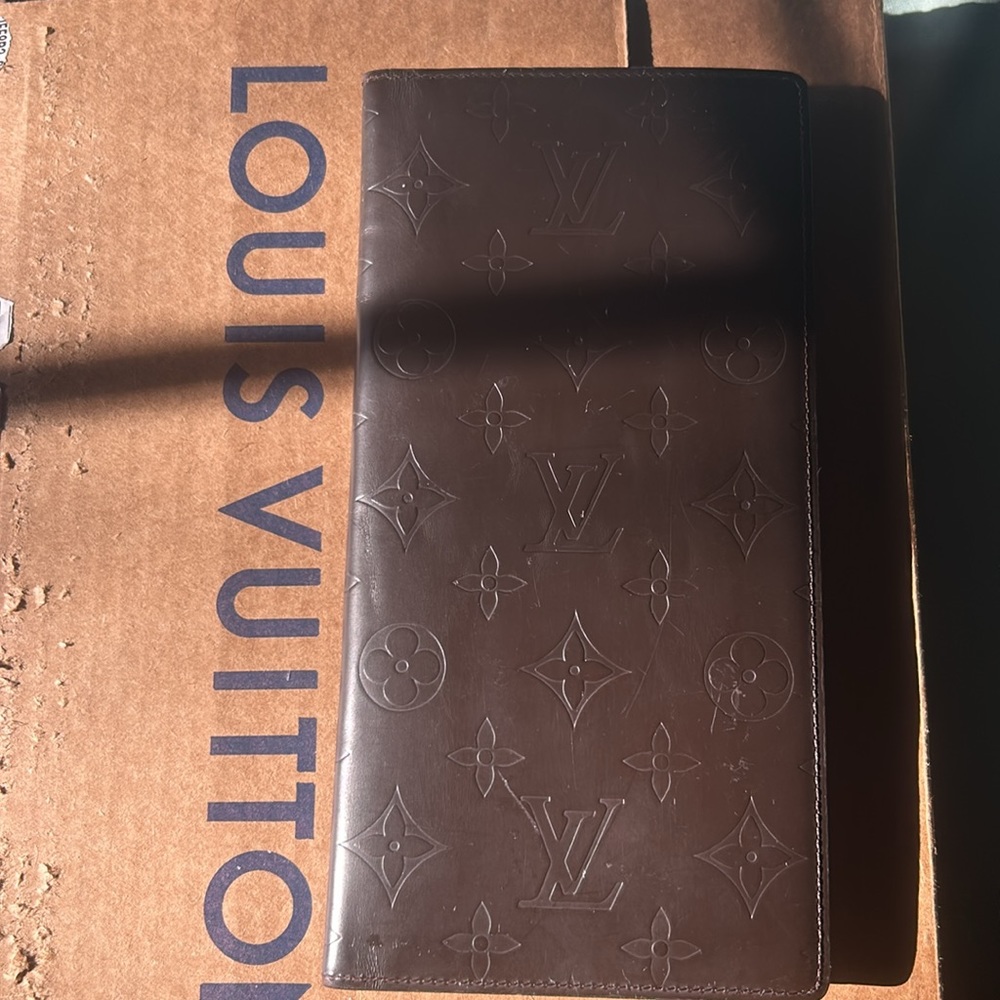 CHOCOLATE BROWN LOUIS VUITTON EMPRIEMENTE CHECKBOOK/CREDIT CARD FOLIO